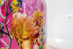 TS bloempot Designed by Lammie fiesta roze D 21 H 24 cm