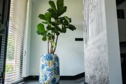 TS bloempot Designed by Lammie dutch blauw D 46 H 62 cm