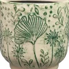 TS bloempot Emilia crème / groen D 11 H 11 cm