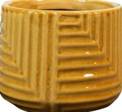 TS bloempot Gio geel D 15 H 13 cm