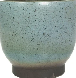 TS bloempot Linn op voet blauw D 21 H 21 cm