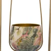 TS bloempot Monstera goud 24 x 15 x 36 cm