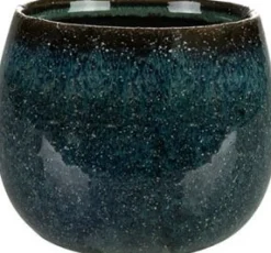 TS bloempot Odile groen / blauw D 12 H 9 cm