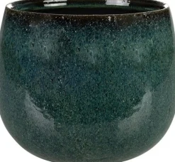 TS bloempot Odile groen / blauw D 24 H 19 cm