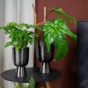 TS bloempot op voet Lauren grijs D 15 H 24 cm