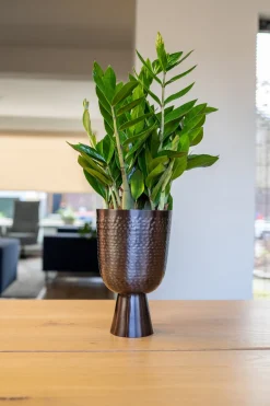 TS bloempot op voet Lauren grijs D 18 H 28 cm