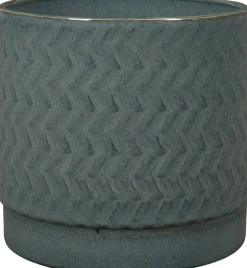 TS bloempot op voet Stien blauw D 16 H 15 cm