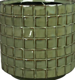 TS bloempot Stian groen D 18 H 17 cm