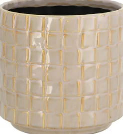 TS bloempot Stian groen / roze D 10 H 11 cm