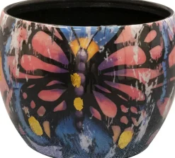 TS bloempot Streetart blauw D 9 H 7 cm