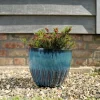 TS Collection bloempot Dyon blauw D 27 H 23 cm