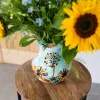TS Designed by Lammie vaas fresia blauw / goud D 20 H 24 cm