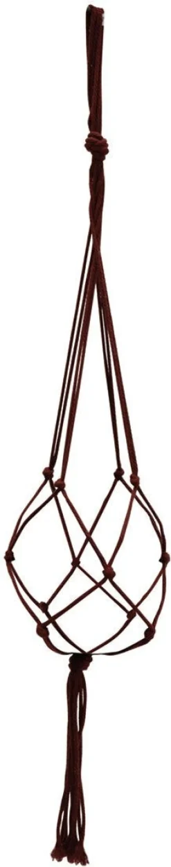 TS plantenhanger Macramé rood 90 H cm