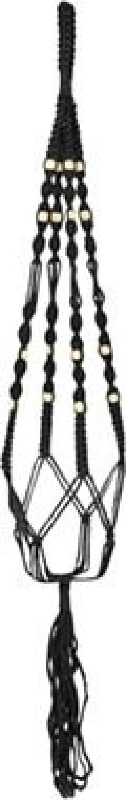TS plantenhanger macramé zwart H 95 cm