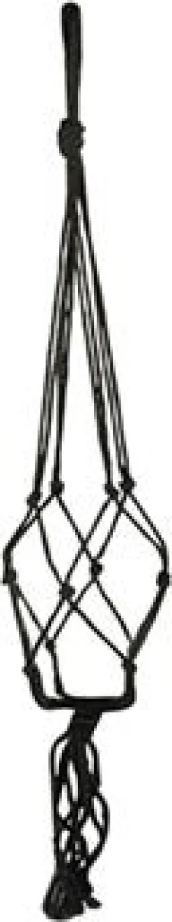 TS plantenhanger macramé zwart H 60 cm
