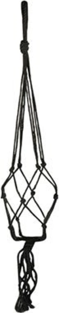 TS plantenhanger macramé zwart H 70 cm