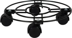 TS plantentrolley zwart D 26 H 6 cm