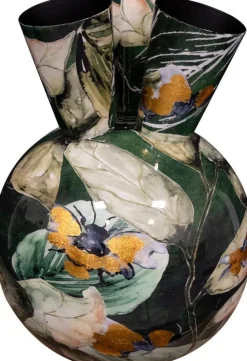 TS tulpenvaas Bee groen / goud / beige D 24 H 37 cm