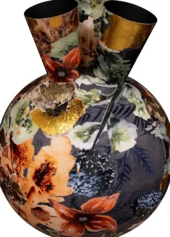 TS tulpenvaas Berry zwart / oranje / goud D 33 H 40 cm