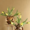 Tulpenvaas Tulip koper / goud 13 x 13 x 11 cm