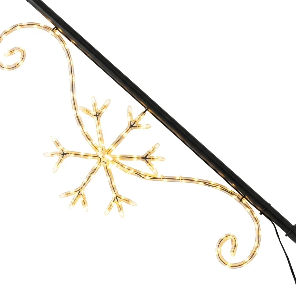 Twinkle Pole vlaggenstokverlichting Snowflake met verlichting 40 x 110 cm
