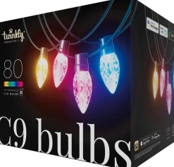 Twinkly feestverlichting Bulbs appgestuurd met 80 lampjes gekleurd 12 m