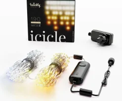 Twinkly ijspegelverlichting met app met 190 LED lampjes warm wit / koud wit 5 m