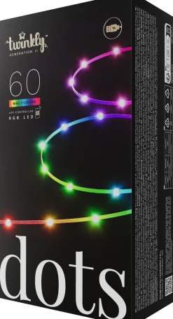 Twinkly miniverlichting Dots appgestuurd transparant met 60 lampjes gekleurd 3 m