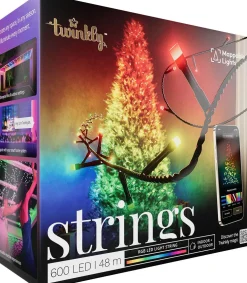 Twinkly miniverlichting met app met 600 LED lampen gekleurd 48 m
