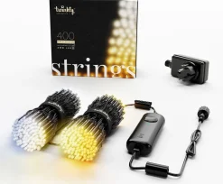 Twinkly miniverlichting met app met 400 LED lampen goud / wit 35,5 m