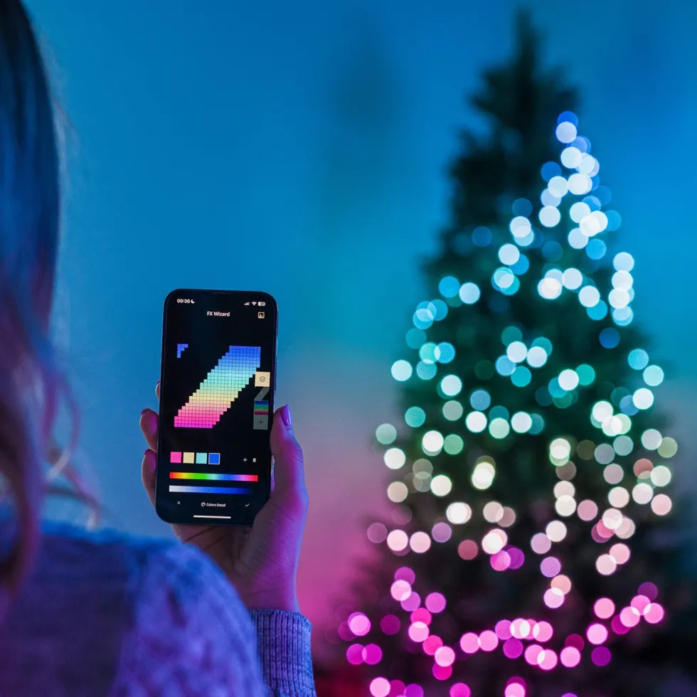 Twinkly miniverlichting met app met 250 LED lampen gekleurd / warm wit 20 m