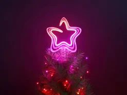 Twinkly piek Tree Topper appgestuurd met verlichting gekleurd 20 x 5 x 26 cm