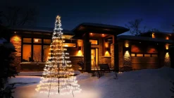 Twinkly vlaggenmast kerstboom Light Tree appgestuurd met 500 lampjes gekleurd D 150 H 300 cm