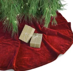 Unique living kerstboomrok Kelsey rood D 120 cm