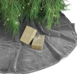 Unique living kerstboomrok Kelsey grijs D 120 cm