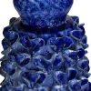 Vaas blauw D 17 H 32,5 cm