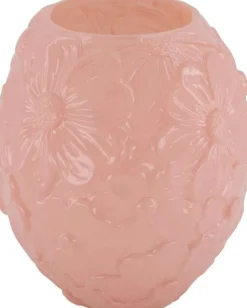 Vaas bloem roze D 18 H 20,5 cm