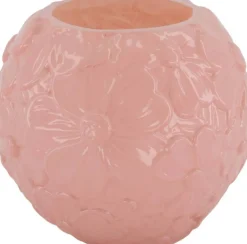 Vaas bloem roze D 15,5 H 13 cm