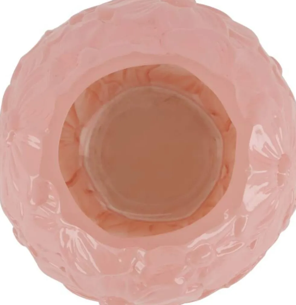 Vaas bloem roze D 15,5 H 13 cm