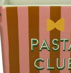 Vaas Boek Pasta Club roze / rood 16 x 6,3 x 20 cm