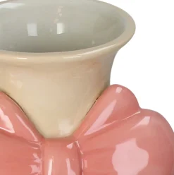 Vaas crème / roze 17,3 x 16,7 x 32 cm