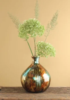 Vaas Dazzle goud / blauw 23 x 23 x 25 cm