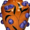 Vaas Fruity Fiesta oranje / blauw D 26 H 30 cm