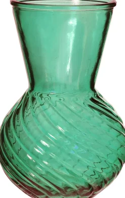 Vaas Kristal groen D 13 H 18 cm