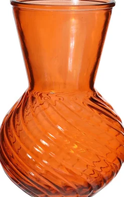 Vaas Kristal oranje D 13 H 18 cm
