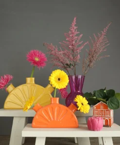 Vaas Kristal roze D 13 H 18 cm