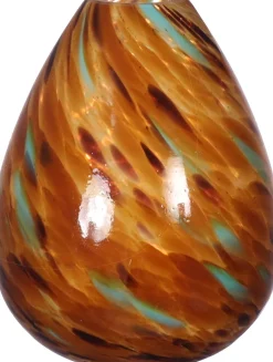 Vaas Lily oranje / bruin D 12 H 15 cm