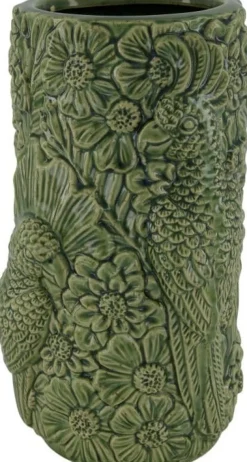 Vaas papegaai groen D 15,5 H 28 cm
