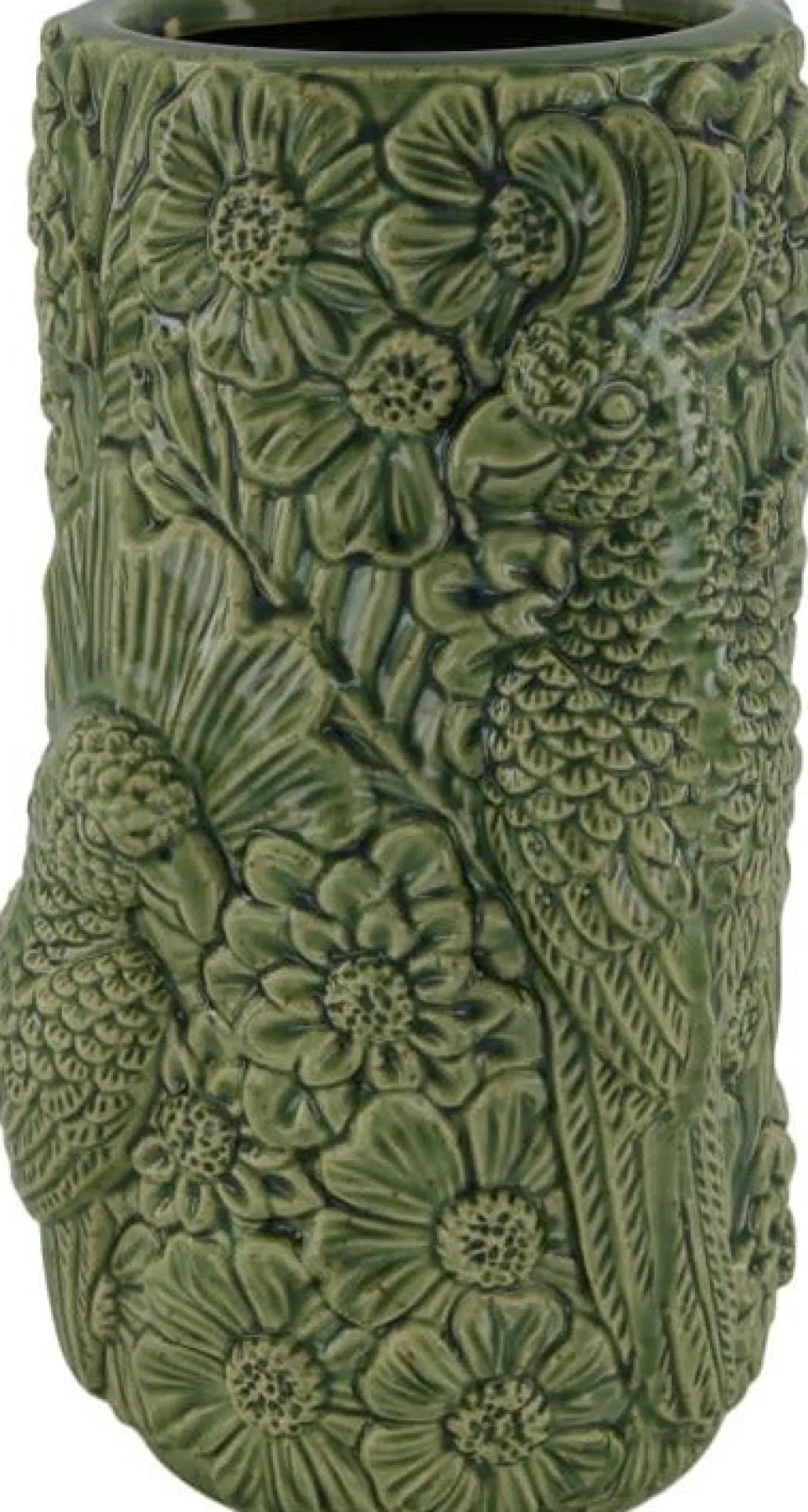 Vaas papegaai groen D 15,5 H 28 cm