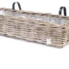 Van der Leeden balkonmand antiek grijs 46 x 19 x 15 cm